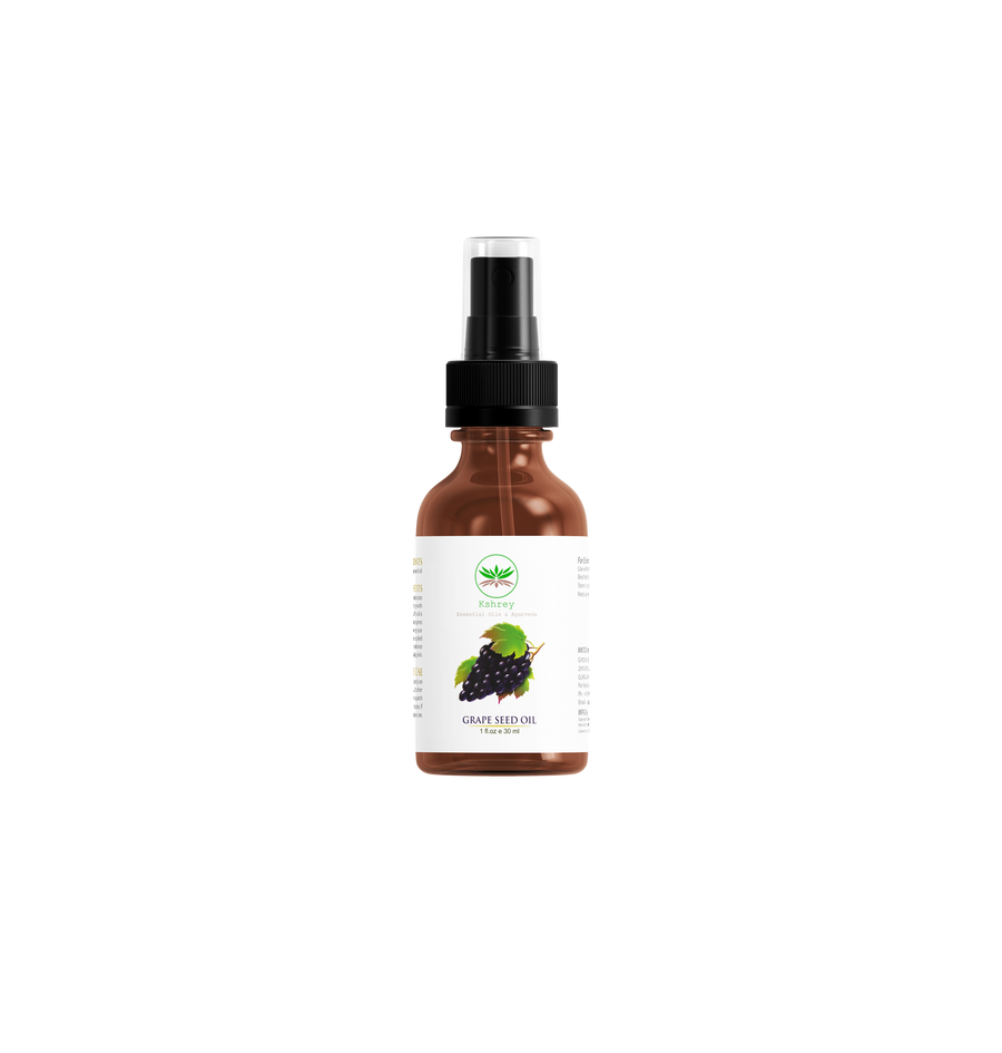 Cold Pressed - Grape Seed Oil - Natural Moisturizer For hair and skin (30 ml)
