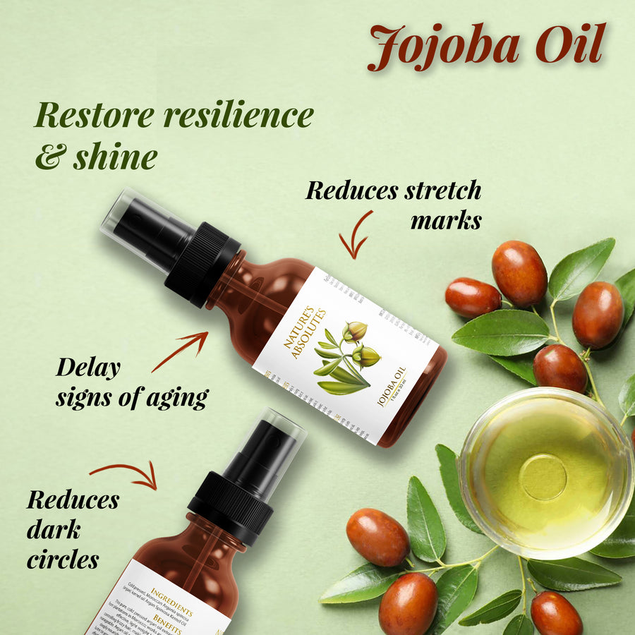 Cold Pressed - Jojoba Oil - Natural Moisturizer For hair and skin (30 ml)