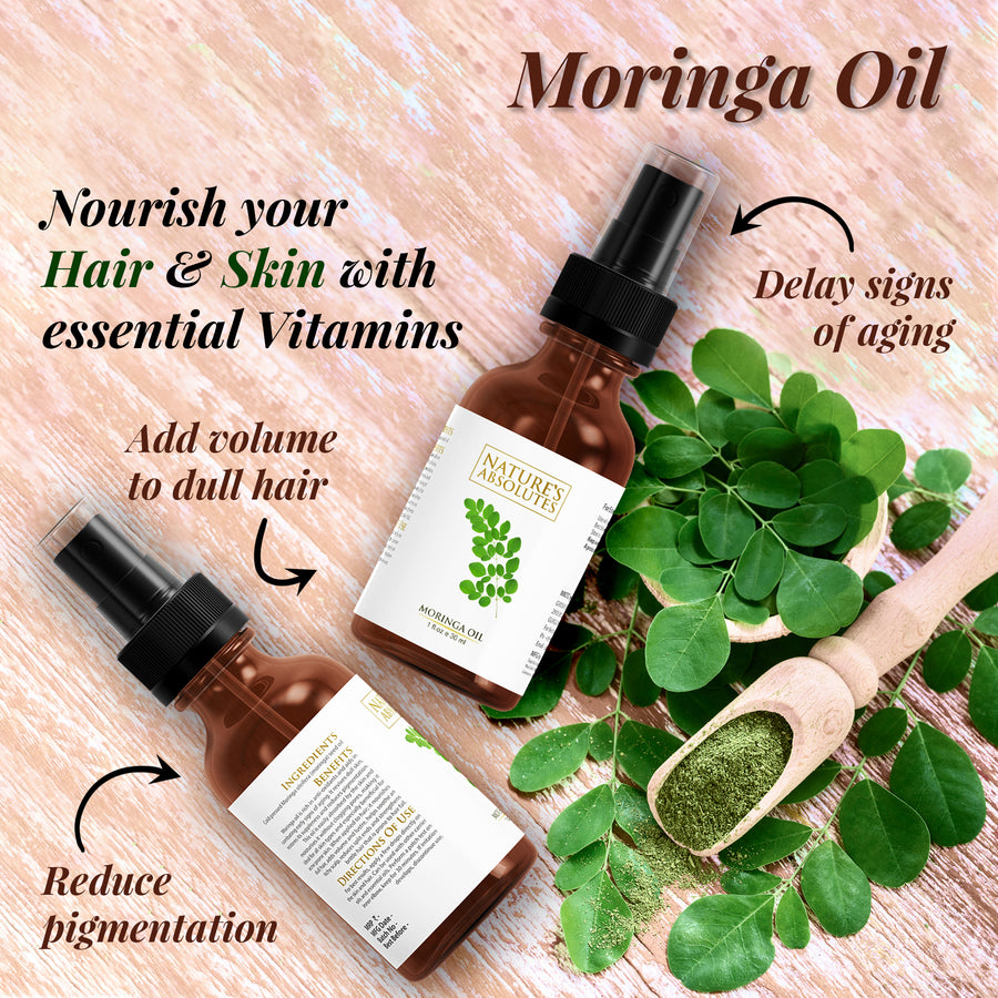 Cold Pressed - Moringa Oil - Natural Moisturizer For hair and skin (30 ml)
