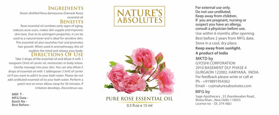 Rose Essential Oil (15 ml)