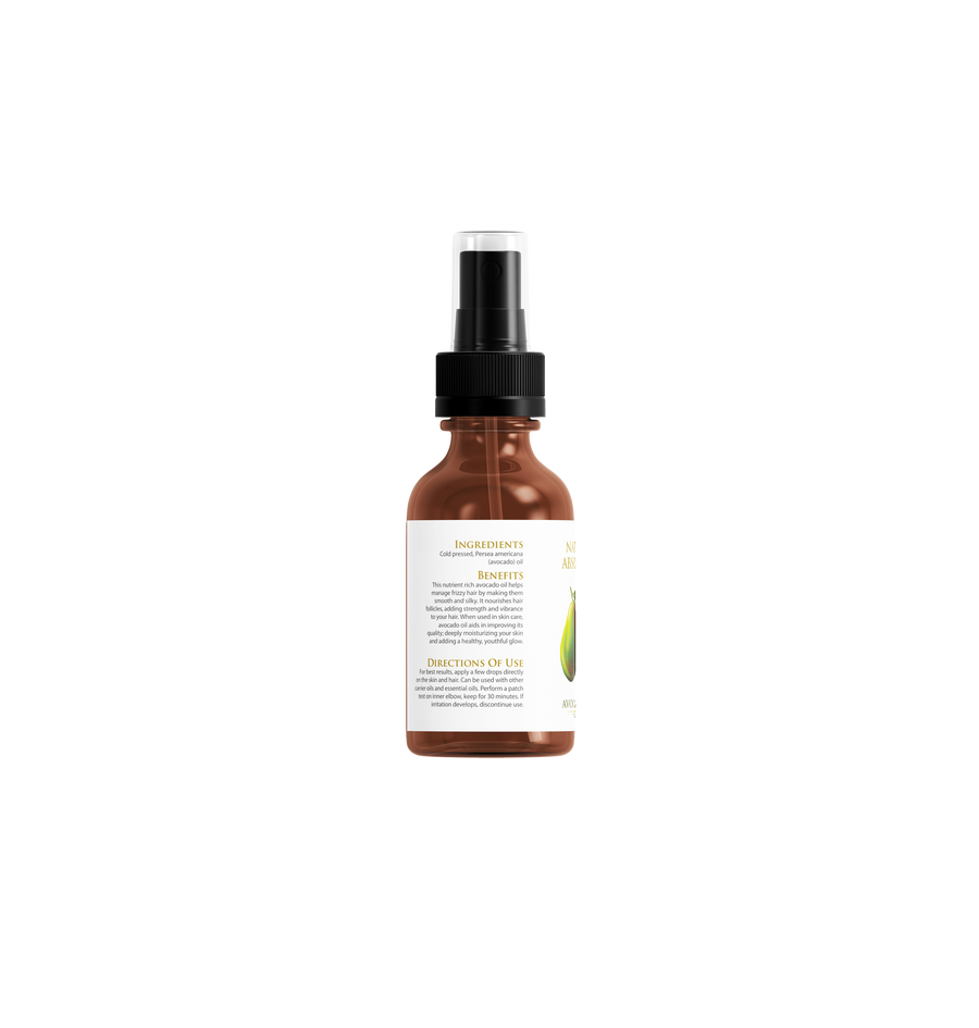 Cold Pressed - Avocado Oil -  Natural Moisturizer For hair and skin (30 ml)