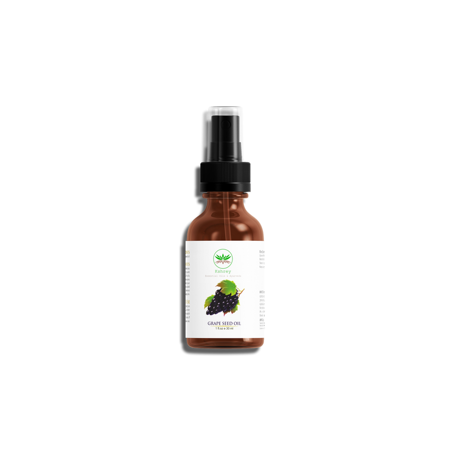 Cold Pressed - Grape Seed Oil - Natural Moisturizer For hair and skin (30 ml)