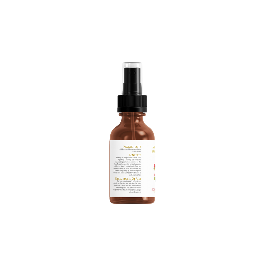 Cold Pressed - Rose Hip Seed Oil - Natural Moisturizer For hair and skin (30 ml)