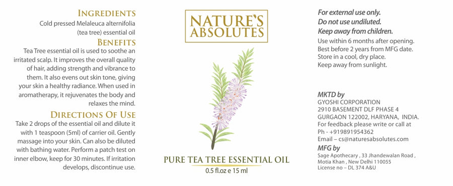 Tea Tree Essential Oil (15 ml)